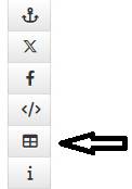 table chunk icon on the back end of the cms